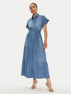 ViCOLO Sukienka jeansowa TB2665 Granatowy Regular Fit - Sukienki - miniaturka - grafika 1