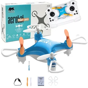 Mini Dron Dla Dziecka Z Etui-Pilotem|Akrobacje 3D,Led,Start 1 Przyciskiem - Zabawki interaktywne dla dzieci - miniaturka - grafika 1