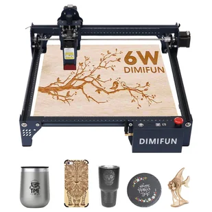 DIMIFUN DM6 B6 6W Laser Engraving Machine, Eye Protection, 0.01mm Accuracy, 0.06mm Spot, 12000mm/min Speed, 330*330mm - Grawerowanie i akcesoria - miniaturka - grafika 1