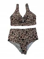 Stroje kąpielowe - STRÓJ KĄPIELOWY WYSOKI STAN PANTERKA BIKINI L - miniaturka - grafika 1