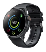 Smartwatch - Smartwatch GlacierX Aura Black MENU PL PULS POWIADOMIENIA - miniaturka - grafika 1