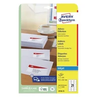 Etykiety samoprzylepne i bloki etykiet - Avery Zweckform Etykiety adresowe A4 63,5 x 38,1mm 25 arkuszy Zweckform J8160-25 - miniaturka - grafika 1