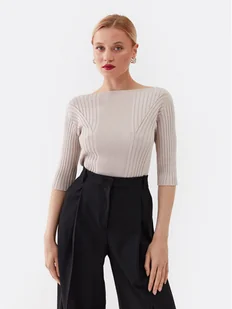 Calvin Klein Bluzka K20K205738 Szary Slim Fit - Bluzki damskie - miniaturka - grafika 1