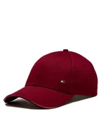 Czapki i chusty sportowe męskie - Tommy Hilfiger Czapka z daszkiem Th Corporate Cotton 6 Panel Cap AM0AM12035 Czerwony - miniaturka - grafika 1