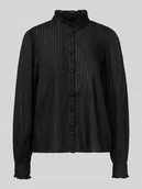 Bluzki damskie - Bluzka o kroju regular fit z długim rękawem z mieszanki wiskozy model ‘BUMPY’ - miniaturka - grafika 1