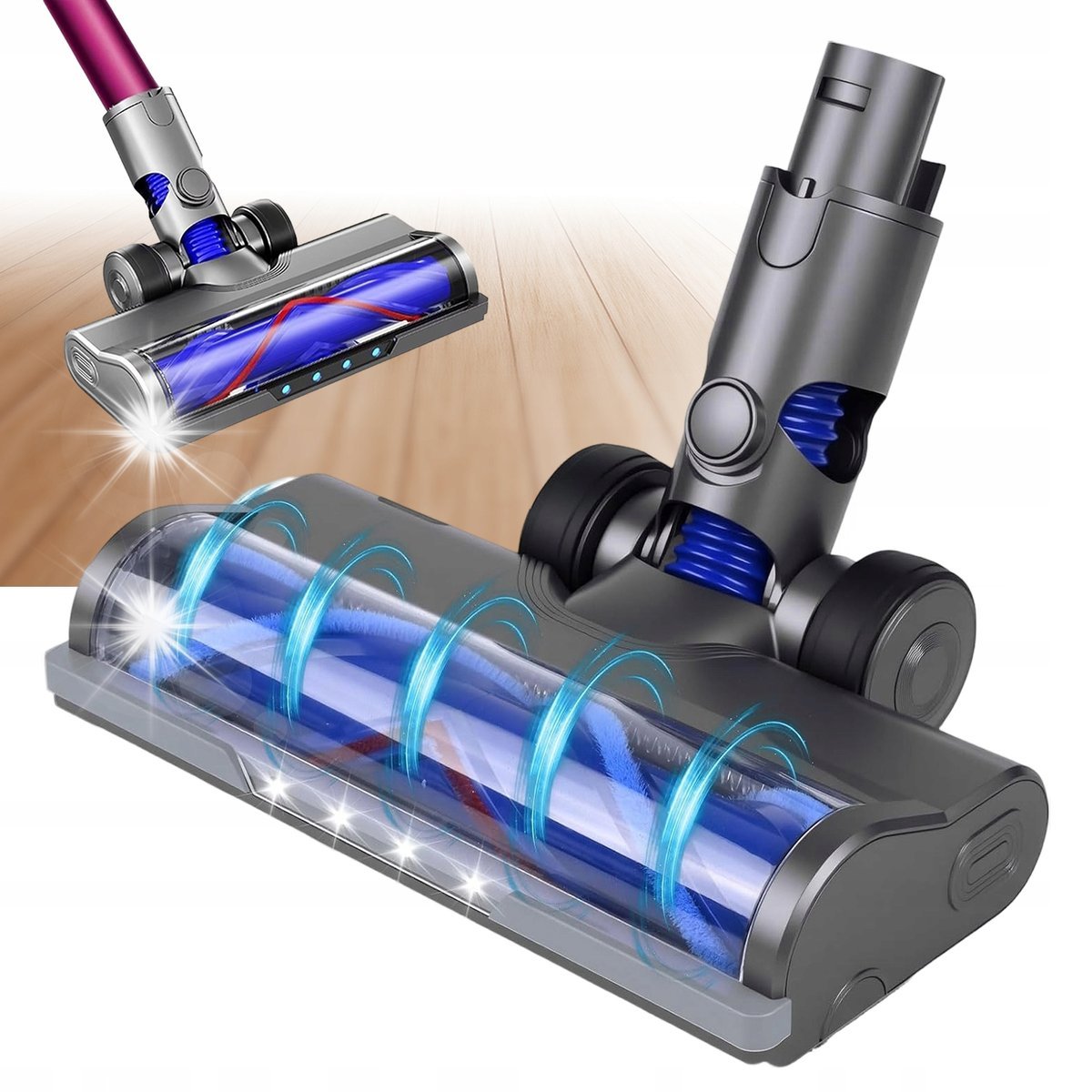 SZCZOTKA WALCOWA DO ODKURZACZA DYSON V6 LED DO WSZYSTKICH RODZAJÓW PODŁÓG
