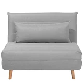 Sofy i kanapy - Beliani Sofa z funkcją spania jasnoszara SETTEN - miniaturka - grafika 1