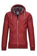 Kurtki męskie - G.I.G.A. DX Męska kurtka z dzianiny Windig Mn Knitfleece Jckt B Casual Windblocker, kurtka z kapturem czerwony ciemnoczerwony XL - miniaturka - grafika 1