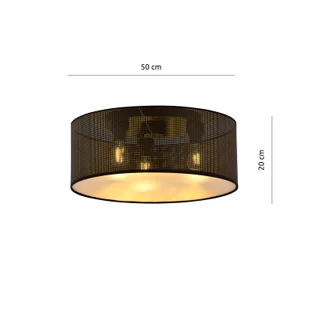Emibig Aston plafon 3-punktowy czarny/złoty 1148/3 1148/3 - Lampy sufitowe - miniaturka - grafika 6