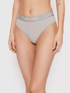 Majtki damskie - Calvin Klein Underwear Stringi 000QD3754E Szary - grafika 1