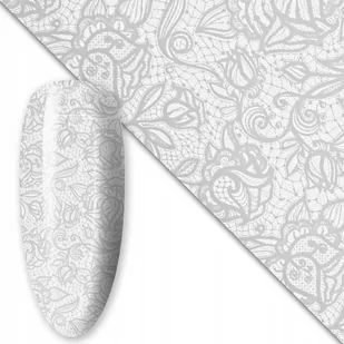 Folia transferowa do paznokci 80 cm White Nr 12 - Ozdoby do paznokci - miniaturka - grafika 1