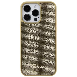 Guess GUHCP15XPMSDGSD iPhone 15 Pro Max 6.7" złoty/gold hardcase Disco Metal Script - Etui i futerały do telefonów - miniaturka - grafika 3