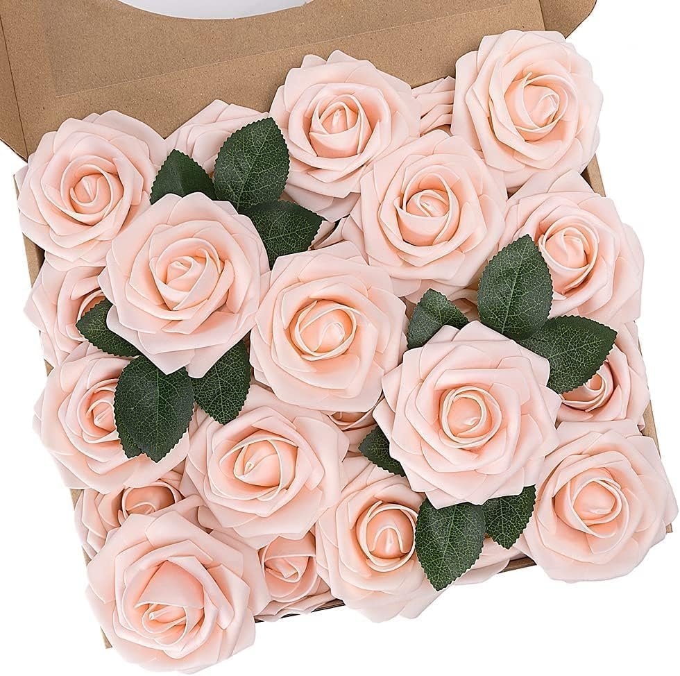 Sztuczne kwiaty, róże, 25 szt. piankowych róż, do samodzielnego wykonania, bukietów ślubnych, stroików na stoły na baby shower, dekoracji domu, w ko..