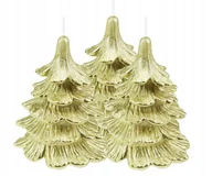 Świece - Świece świeczki świąteczne choinka złota zestaw 3 - miniaturka - grafika 1