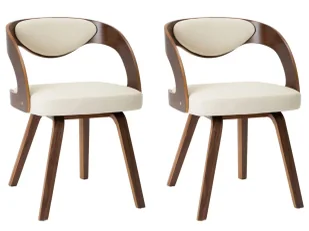 Nowoczesny kremowy komplet krzeseł R8-W70 - Krzesła Nowoczesny kremowy komplet krzeseł R8-W70 - Krzesła - miniaturka - grafika 1