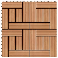 Podesty i deski tarasowe - VidaXL Lumarko Płytki tarasowe, 22 szt., 30 x 30 cm, 2 m, WPC, kolor tekowy 277804 VidaXL - miniaturka - grafika 1