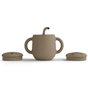 Silikonowy kubek treningowy 2w1 NATURAL, BabySteps - Kubki dla dzieci - miniaturka - grafika 1