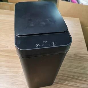 TEMU Bezdotykowy automatyczny kosz na śmieci do łazienki o pojemności 2,2 /12L, inteligentny elektryczny plastikowy wąski kosz z pokrywką, idealny do - Inne - miniaturka - grafika 1