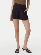 Spodenki damskie - Vero Moda Szorty materiałowe Natali 10279687 Czarny Baggy Fit - miniaturka - grafika 1