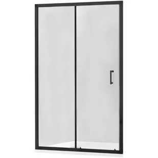 Mexen Apia drzwi prysznicowe rozsuwane 125 cm, transparent, czarne - 845-125-000-70-00 - Ścianki i drzwi prysznicowe - miniaturka - grafika 1