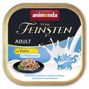 animonda Vom Feinsten Adult Milkies 32 x 100 g Kurczak, w mlecznym sosie - Mokra karma dla kotów - miniaturka - grafika 1