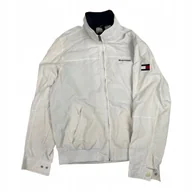 Kurtki męskie - Biała przejściowa kurtka męska Tommy Hilfiger M - miniaturka - grafika 1
