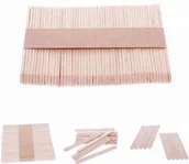 Maszynki do golenia i wkłady - Project Lashes, 100X Szpatułki Patyczki Drewniane Do Wosku Wąskie - miniaturka - grafika 1