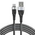 Kable USB - Kabel przewód pleciony USB - USB-C / Typ-C everActive CBB-2CG 200cm z obsługą szybkiego ładowania do 3A szary - miniaturka - grafika 1