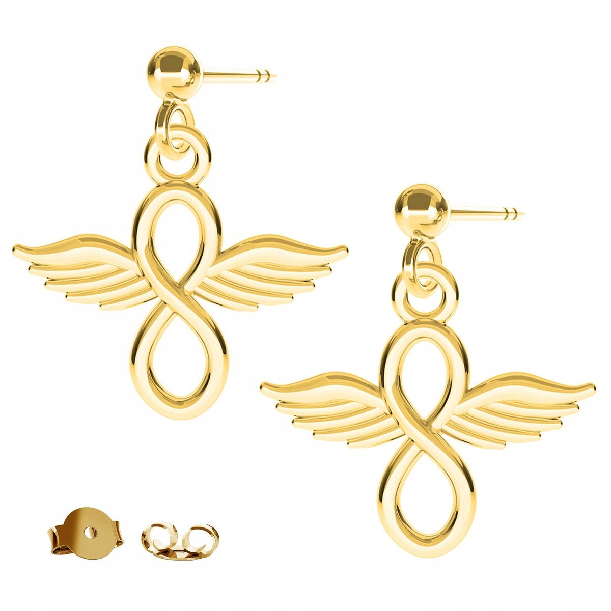 Kolczyki złote Nieskończoność 925