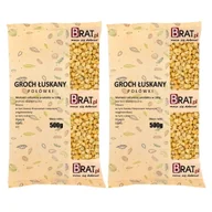 Pasztet i przetwory mięsne - Groch łuskany połówki 1kg (2x500g) - miniaturka - grafika 1
