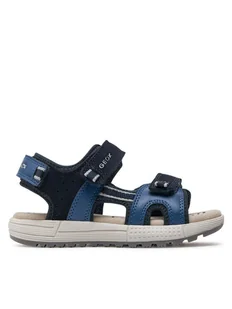 Geox Sandały J Sandal Alben Boy J35AVA 01520 CF44M S Granatowy - Buty dla chłopców - miniaturka - grafika 1