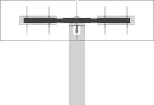 Vision VFM-F50 Dual Display Rail - LEBENSLANGE GARANTIE - Uchwyty do telewizora - miniaturka - grafika 1