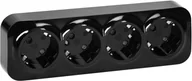 Gniazdka elektryczne - Gniazdo poczwórne ToDo 2P+Z Schuko IP20, 16A, 230V AC, czarny, 8 sztuk - miniaturka - grafika 1