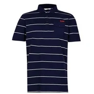 Koszulki męskie - Lee Cooper polo koszulka granatowa męska w białe paski, Rozmiar L - miniaturka - grafika 1
