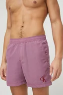 Stroje kąpielowe - Calvin Klein szorty kąpielowe kolor fioletowy - miniaturka - grafika 1