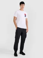 Spodnie męskie - 4F Spodnie casual cargo męskie - czarne S - miniaturka - grafika 1