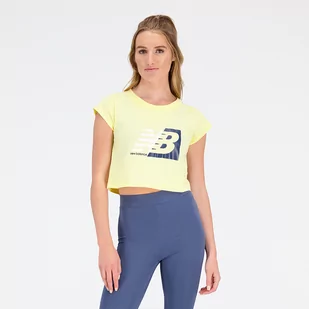 Koszulka damska New Balance WT31817MZ  żółta - Koszulki i topy damskie - miniaturka - grafika 1