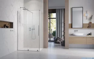 Radaway Furo Kdj Brushed Nickel kabina 120x80cm lewa szczotkowany nikiel 10104622-91-01L/10110580-01-01/10113080-01-01 - Kabiny prysznicowe - miniaturka - grafika 3