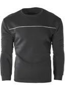 Bluzy męskie - Bluza męska bez kaptura 2112 - czarna - Risardi - miniaturka - grafika 1