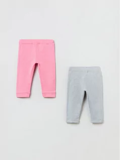 Spodnie i spodenki dla dziewczynek - OVS Komplet 2 par spodni 1621127 Kolorowy Regular Fit - grafika 1