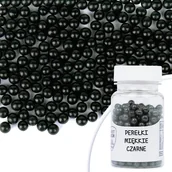 Dodatki do ciast w proszku - Posypka cukrowa PEREŁKI MIĘKKIE CZARNE Sweet Decor, 30 g - miniaturka - grafika 1