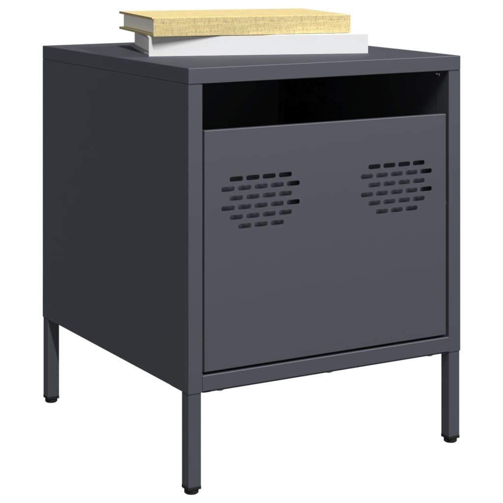 vidaXL Szafki nocne 2 szt. Antracyt 35x39x43,5 cm stal