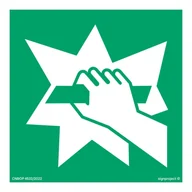 Systemy ekspozycyjne i znaki informacyjne - AE008 STŁUC ABY UZYSKAĆ DOSTĘP, TS - PŁYTA TD FOTOLUMINESCENCYJNA; (200X200MM) - miniaturka - grafika 1