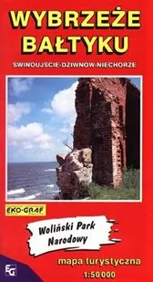 Wybrzeże Bałtyku Wolin - Świnoujście - Dziwnów - Niechorze mapa 1:50 000 - Praca zbiorowa - Atlasy i mapy - miniaturka - grafika 1