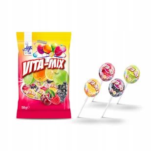 Lizaki Klasyczne Owocowe Z Witaminami 150 G - Gumy do żucia, lizaki, dropsy - miniaturka - grafika 1