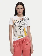 Koszulki i topy damskie - Desigual T-Shirt Collection 25SWTKAC Biały Regular Fit - miniaturka - grafika 1