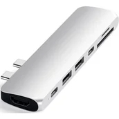 Huby USB - Satechi Satechi C Hub Thunedrbolt 3 3.0/-C/SD/microSD/Silver ST-CMBPS - miniaturka - grafika 1