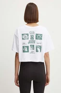 Koszulki sportowe damskie - Vans t-shirt bawełniany damski kolor biały VN000HGNWHT1 - miniaturka - grafika 1