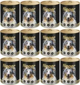 Mokra karma dla psów - Dolina Noteci Flipper z wołowiną i drobiem 24x800g 47050-uniw - miniaturka - grafika 1
