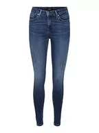 Spodnie damskie - bestseller a/s damskie spodnie jeansowe, niebieski (Dark Blue Denim), (M) W / 34L - miniaturka - grafika 1